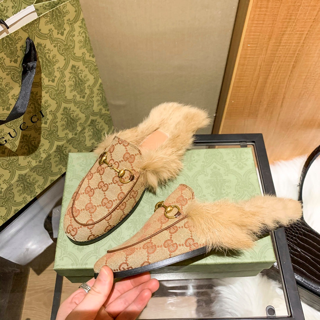 1YB50Z  1：1High quality rabbit fur slippers