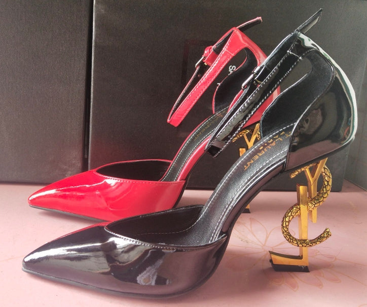 1: 1 High -quality leather high heels（patent leather） 2XSL158Z