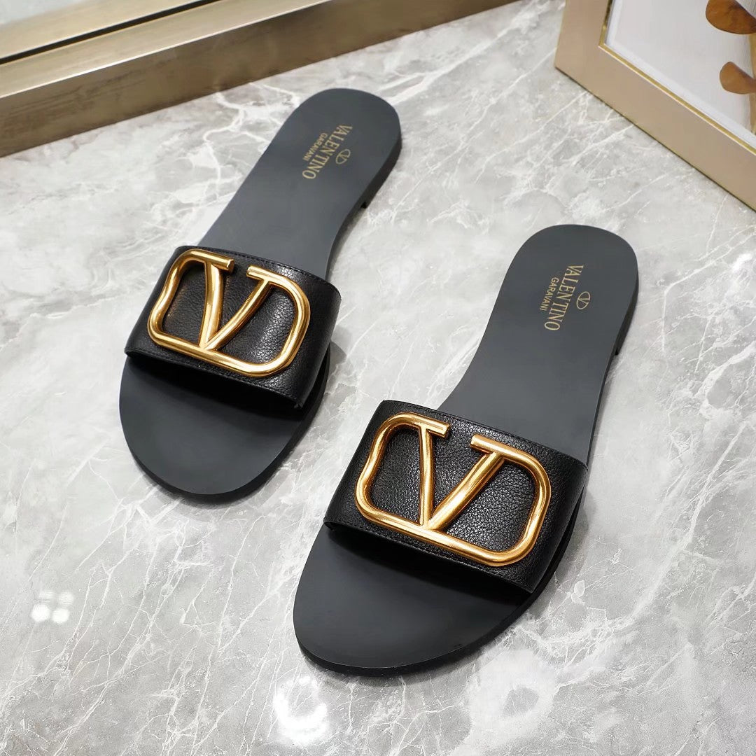 1:1 High quality leather slippers 2YVL23Z