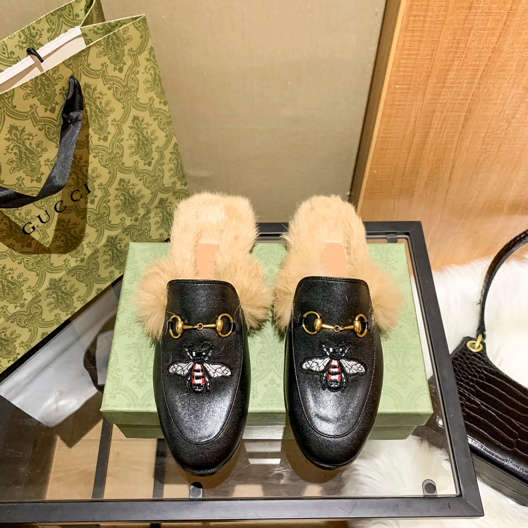 1YB50Z  1：1High quality rabbit fur slippers