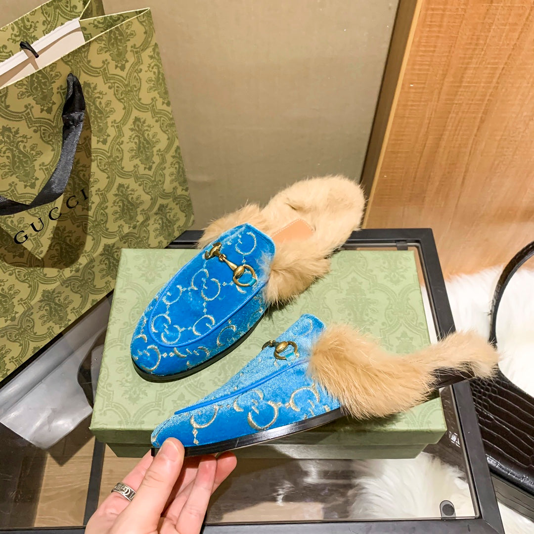 1YB50Z  1：1High quality rabbit fur slippers