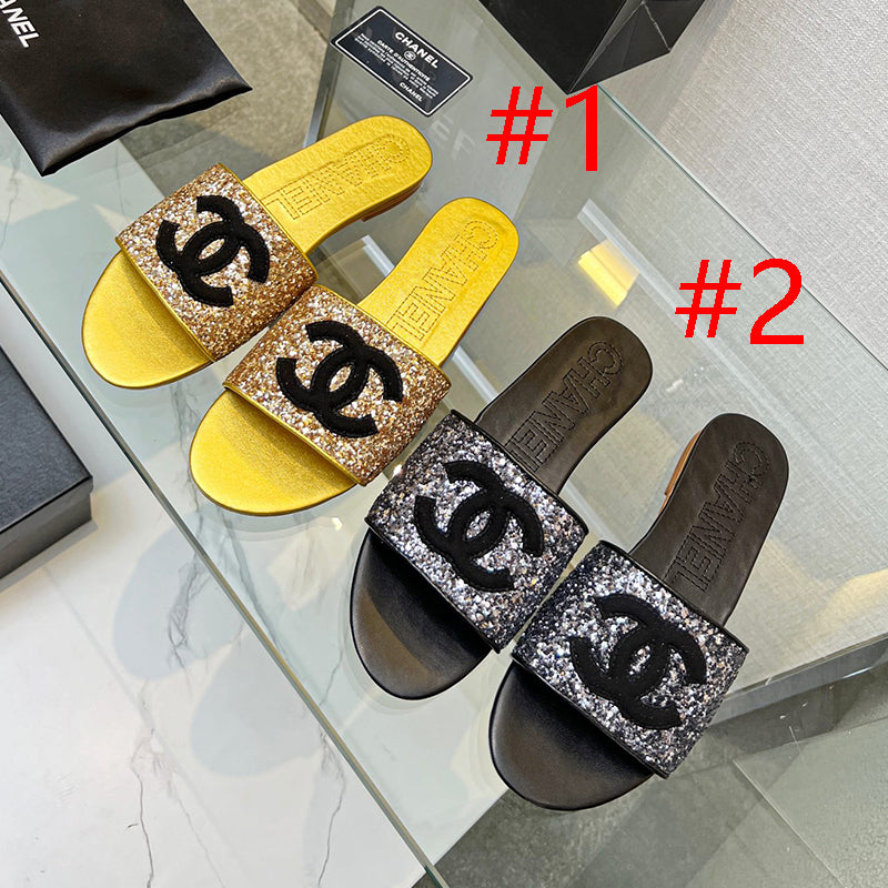 1:1 High quality leather slippers 2YC10Z