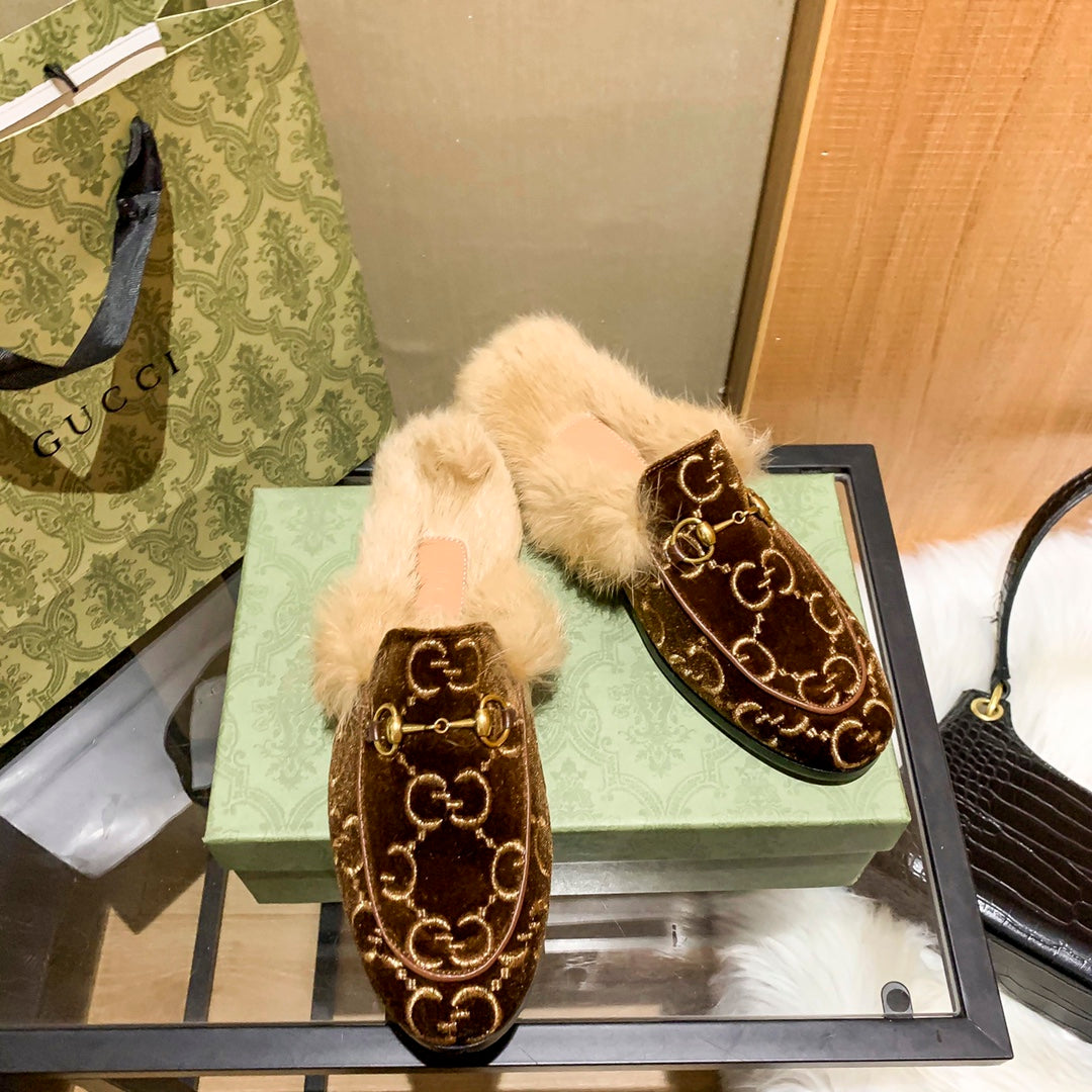 1YB50Z  1：1High quality rabbit fur slippers