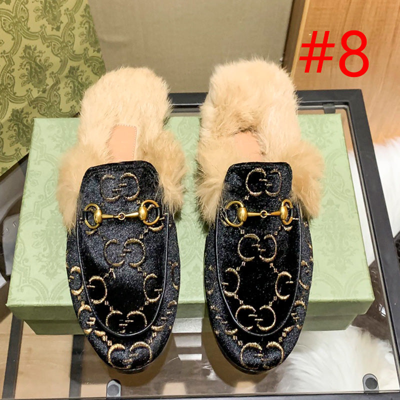 1YB50Z  1：1High quality rabbit fur slippers