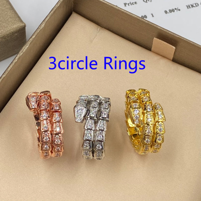 1XI58K （3circle Fashion high -quality rings earrings Bracelets Necklaces with dust bags）