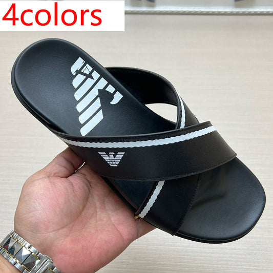 54A102Z   High quality leather slippers