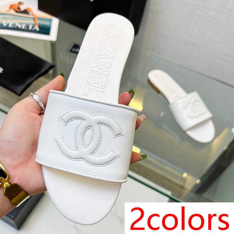 1:1 High quality leather slippers 2YC9Z