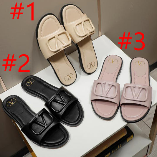 1:1 High quality leather slippers 2YVL25Z