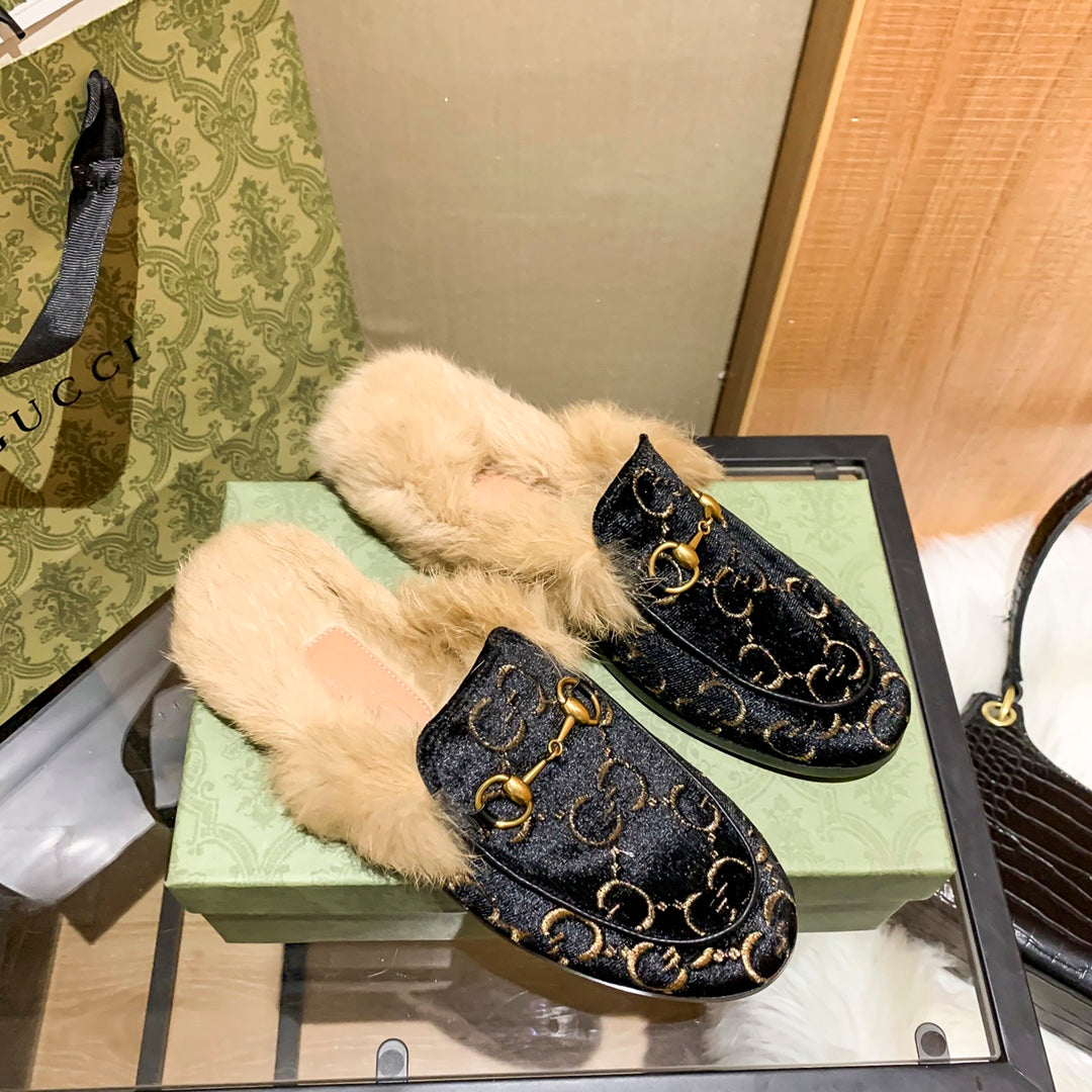 1YB50Z  1：1High quality rabbit fur slippers