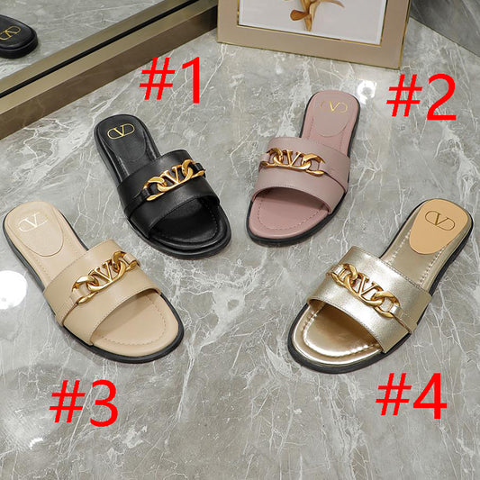 1:1 High quality leather slippers 2YVL19Z