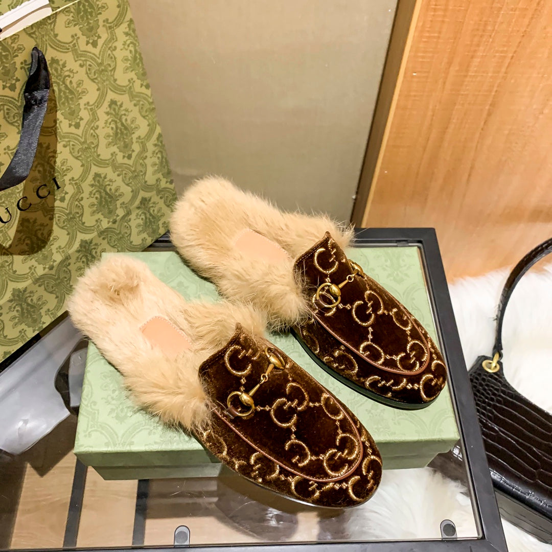 1YB50Z  1：1High quality rabbit fur slippers