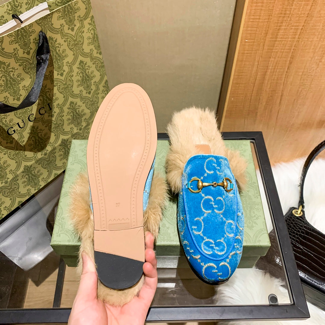 1YB50Z  1：1High quality rabbit fur slippers