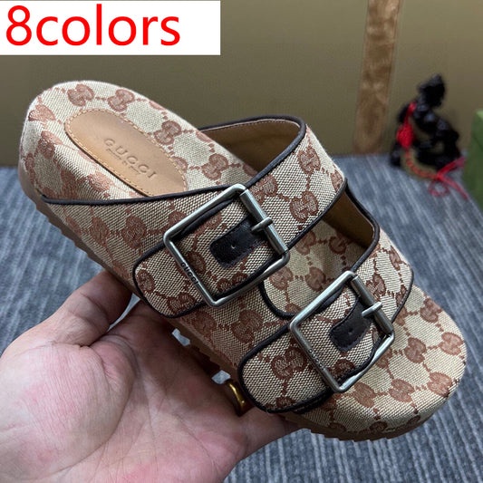 54B123Z   High quality leather slippers