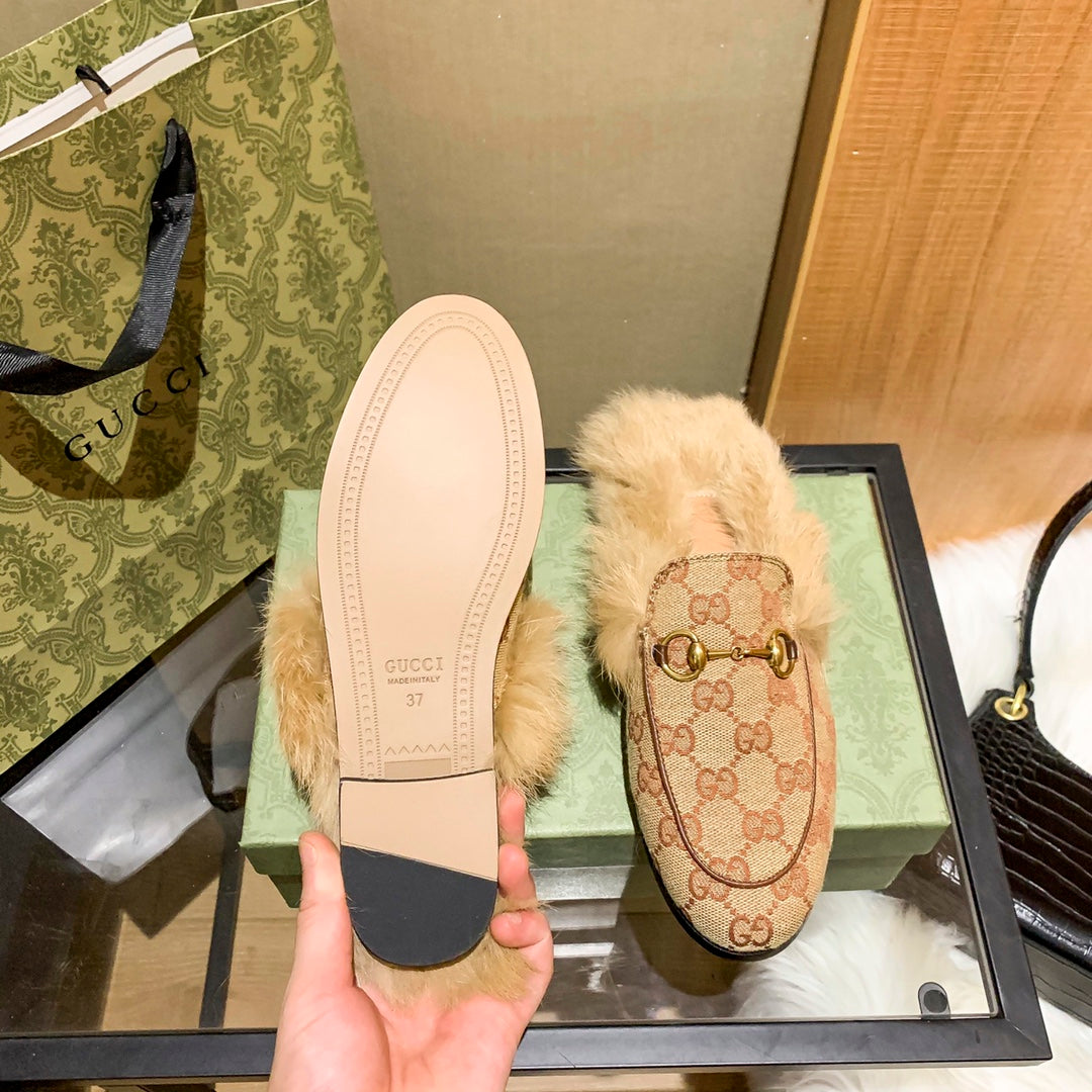 1YB50Z  1：1High quality rabbit fur slippers