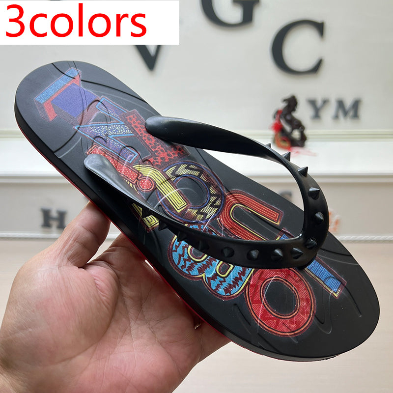 54A107Z   High quality leather slippers