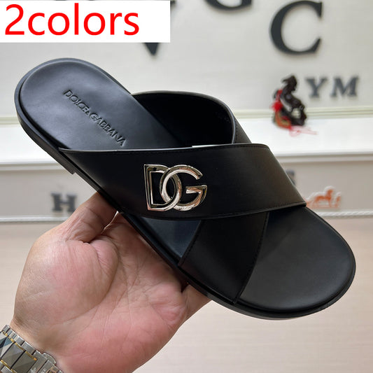 54A93Z   High quality leather slippers