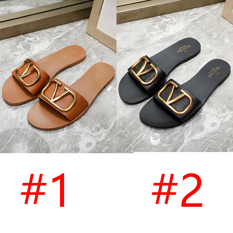 1:1 High quality leather slippers 2YVL23Z