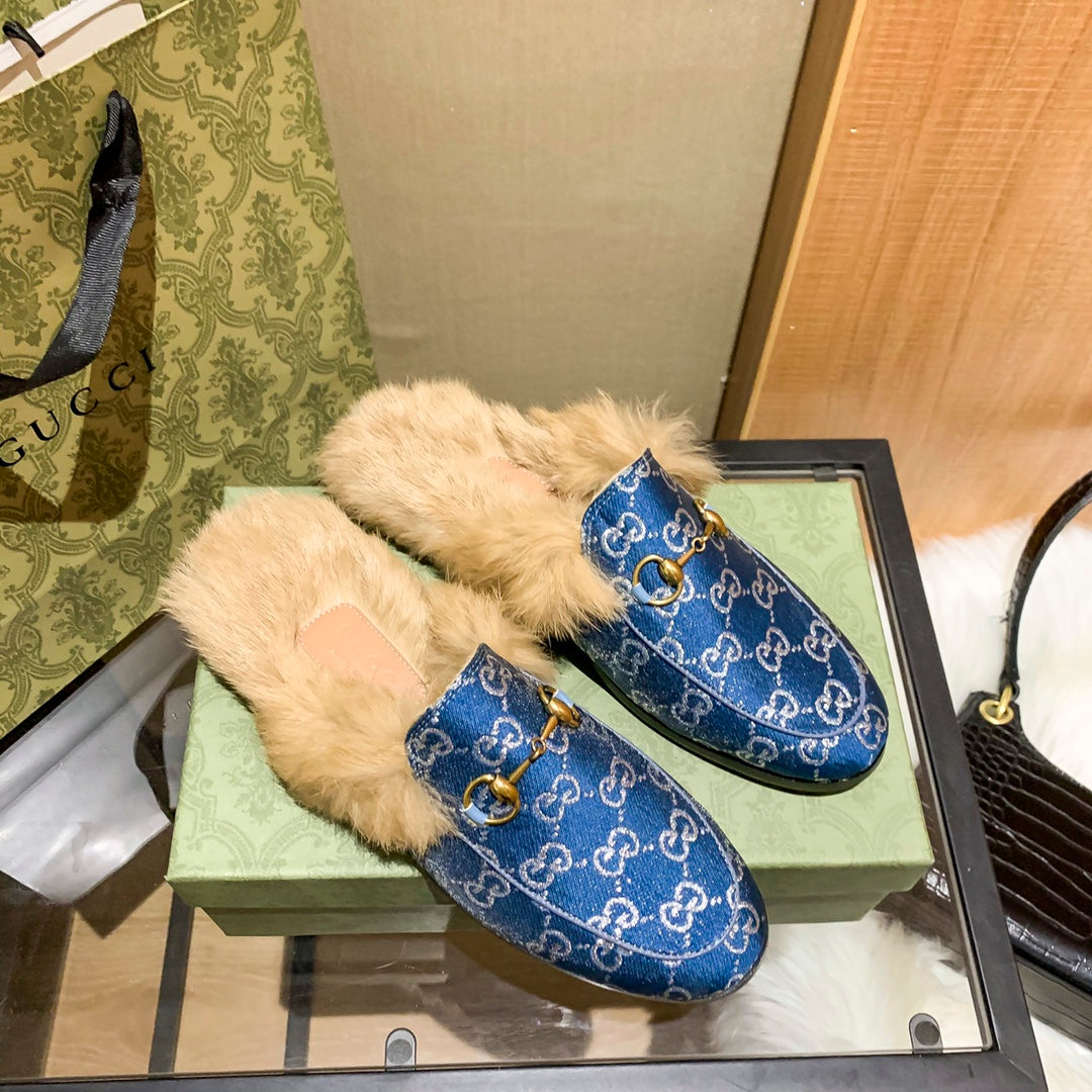 1YB50Z  1：1High quality rabbit fur slippers