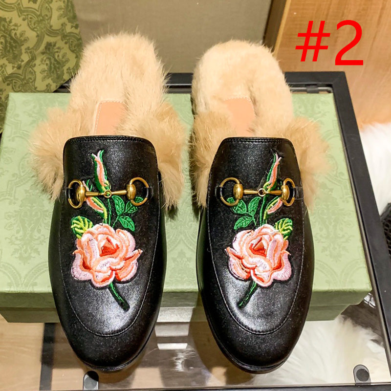 1YB50Z  1：1High quality rabbit fur slippers