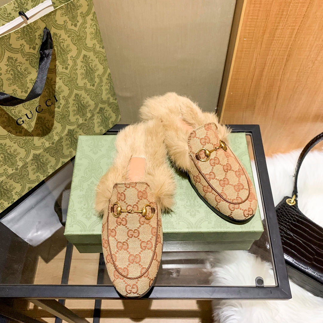 1YB50Z  1：1High quality rabbit fur slippers