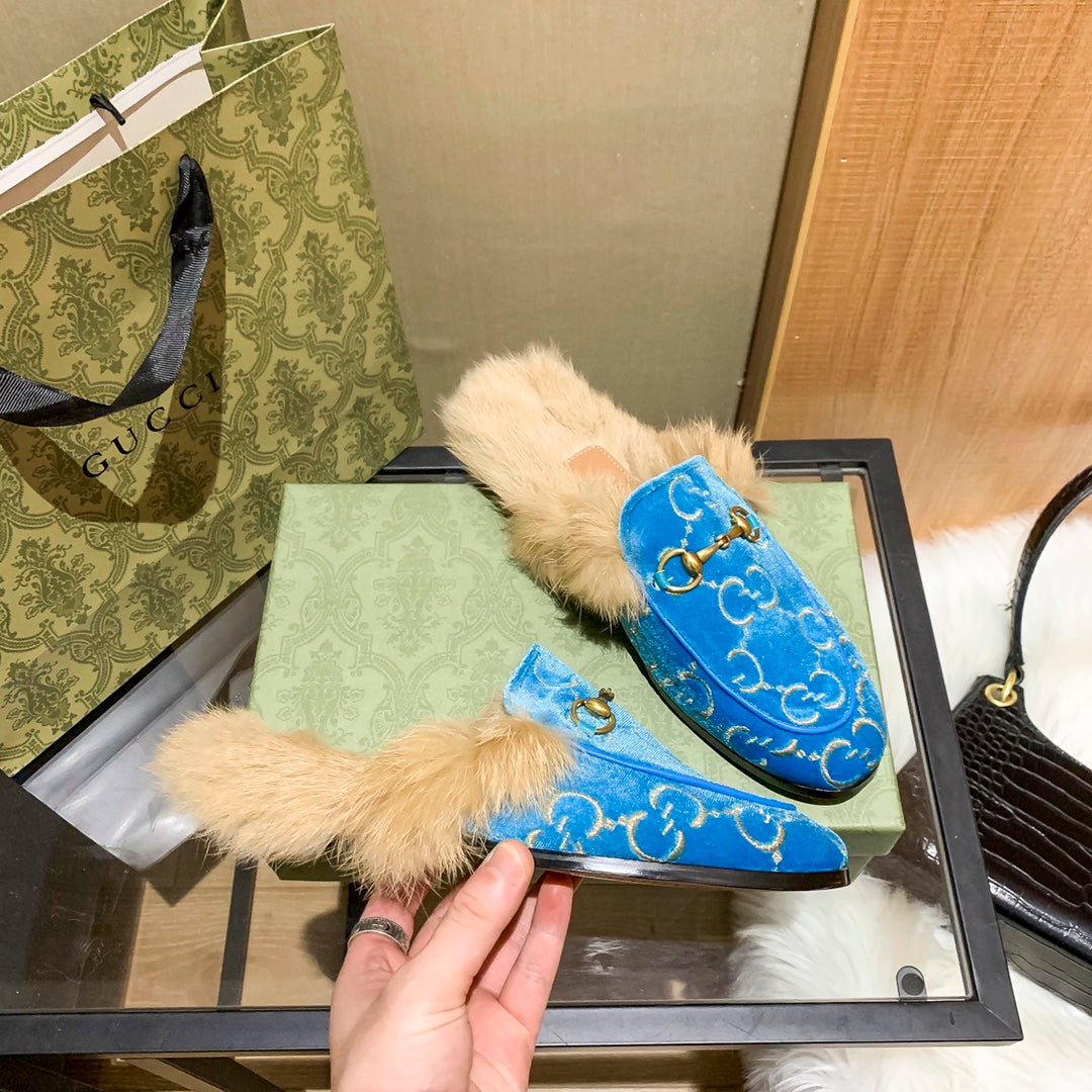 1YB50Z  1：1High quality rabbit fur slippers