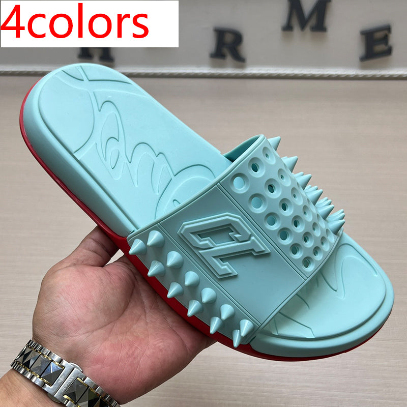 54A18Z   High quality leather slippers