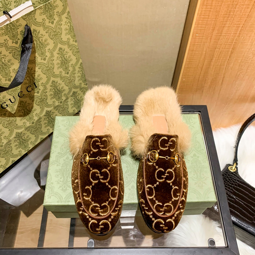 1YB50Z  1：1High quality rabbit fur slippers