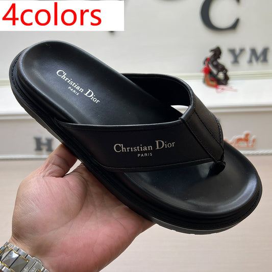 54D115Z   High quality leather slippers