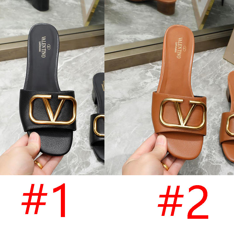 1:1 High quality leather slippers 2YVL22Z