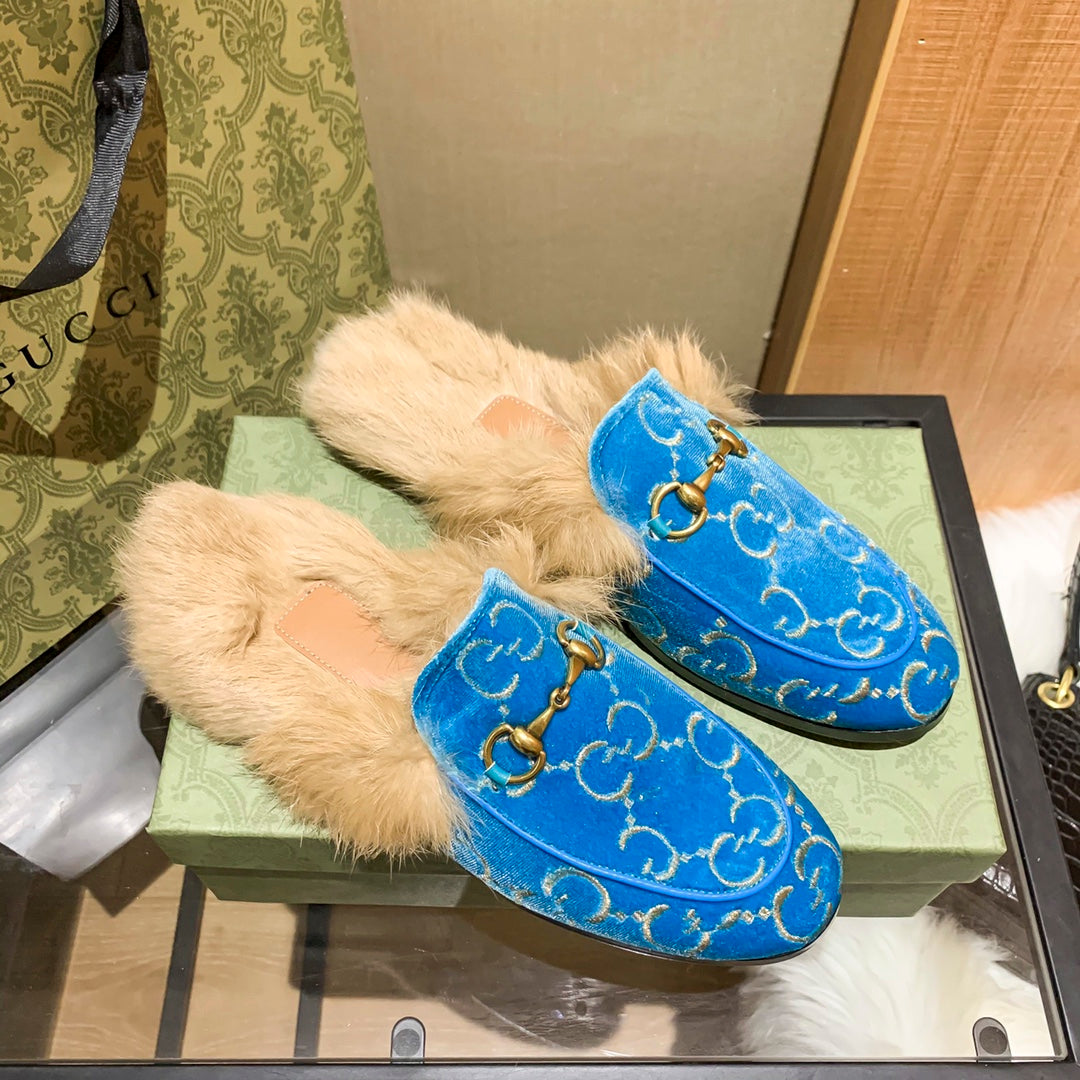 1YB50Z  1：1High quality rabbit fur slippers