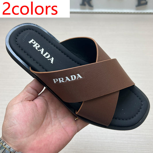 54PD76Z   High quality leather slippers