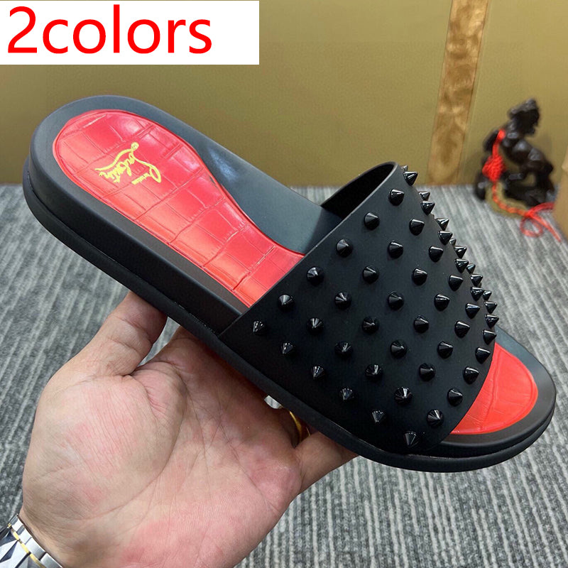 54A127Z   High quality leather slippers