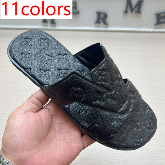 54E34Z   High quality leather slippers