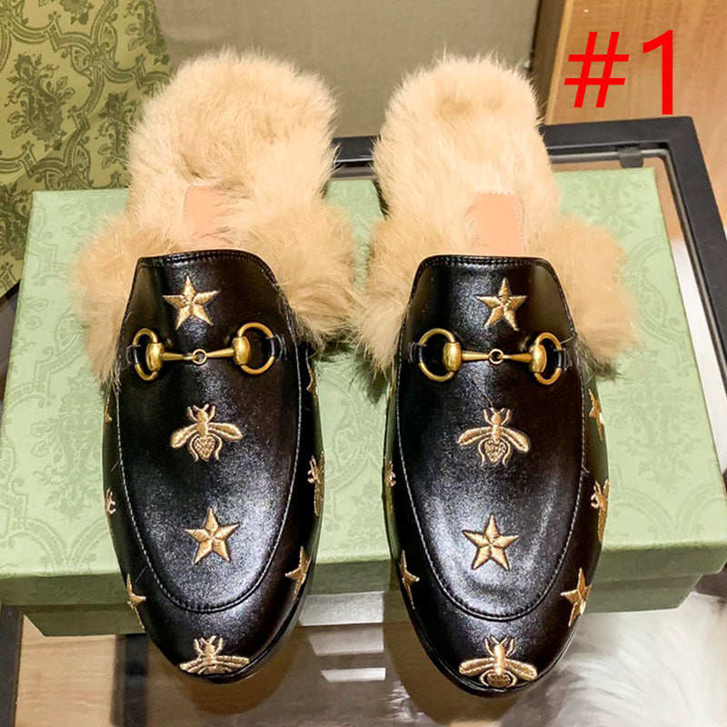 1YB50Z  1：1High quality rabbit fur slippers