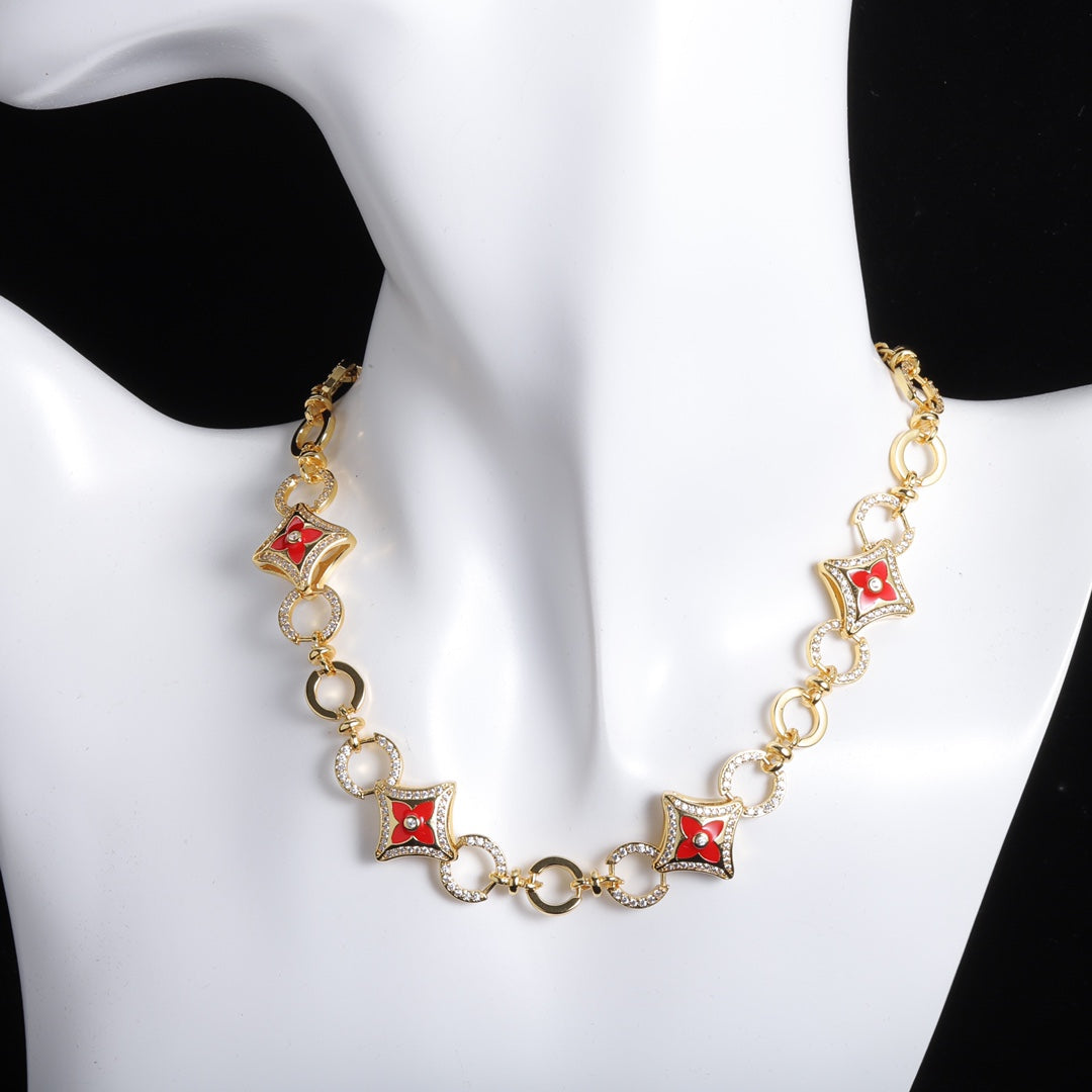 1NE6X Fashionable high -quality necklace bracelet earrings