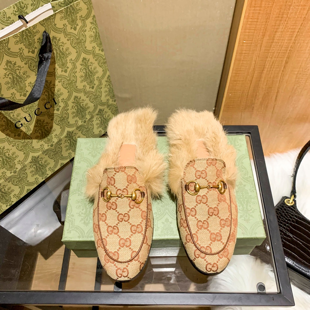 1YB50Z  1：1High quality rabbit fur slippers