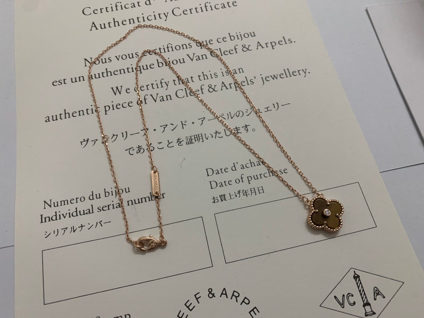 5XVA185X (1:1 High quality 1 flower necklace)