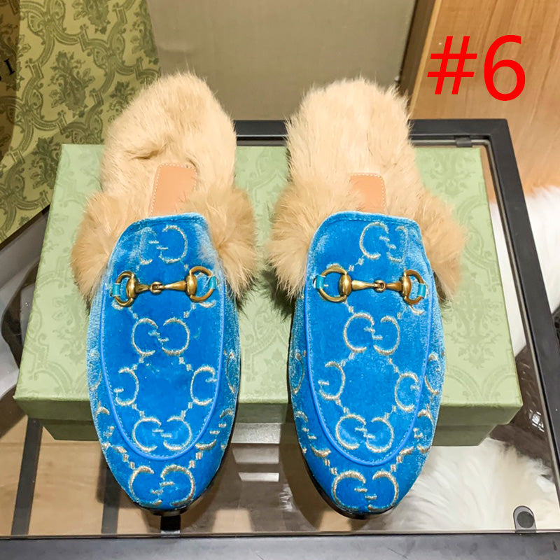 1YB50Z  1：1High quality rabbit fur slippers