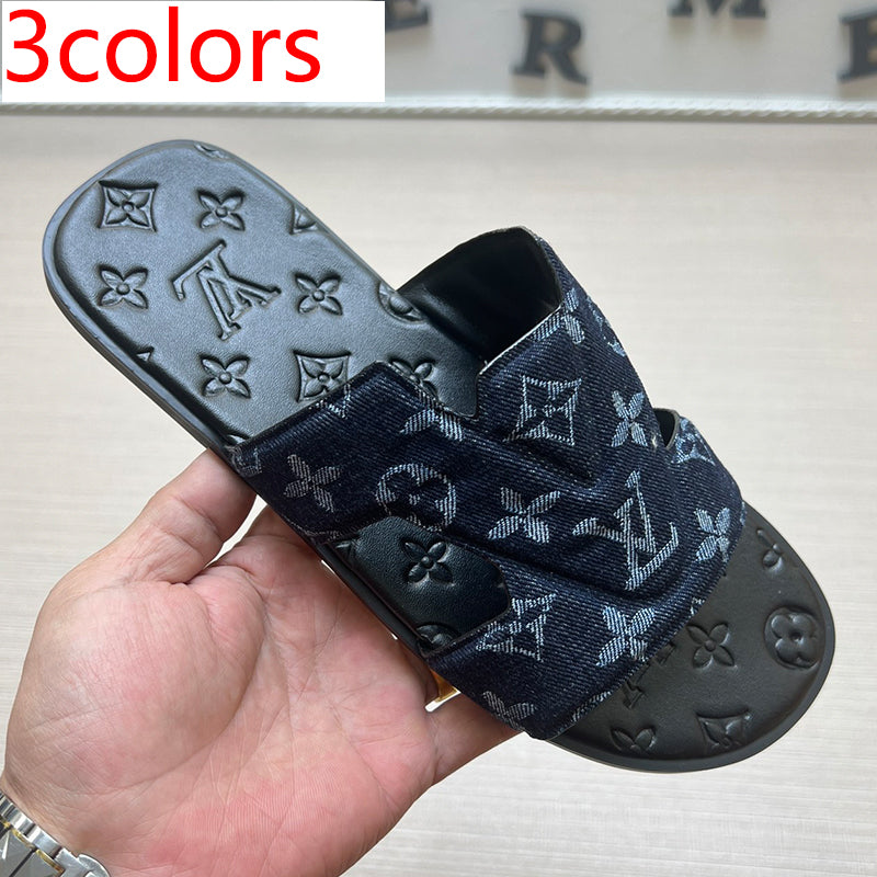 54E28Z   High quality leather slippers