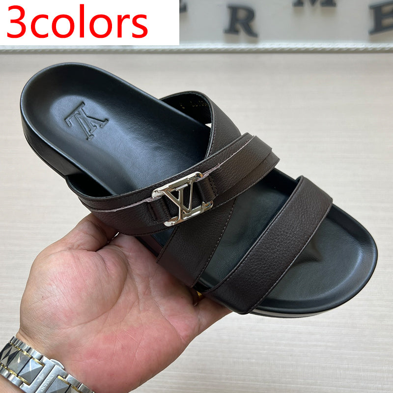 54E88Z   High quality leather slippers