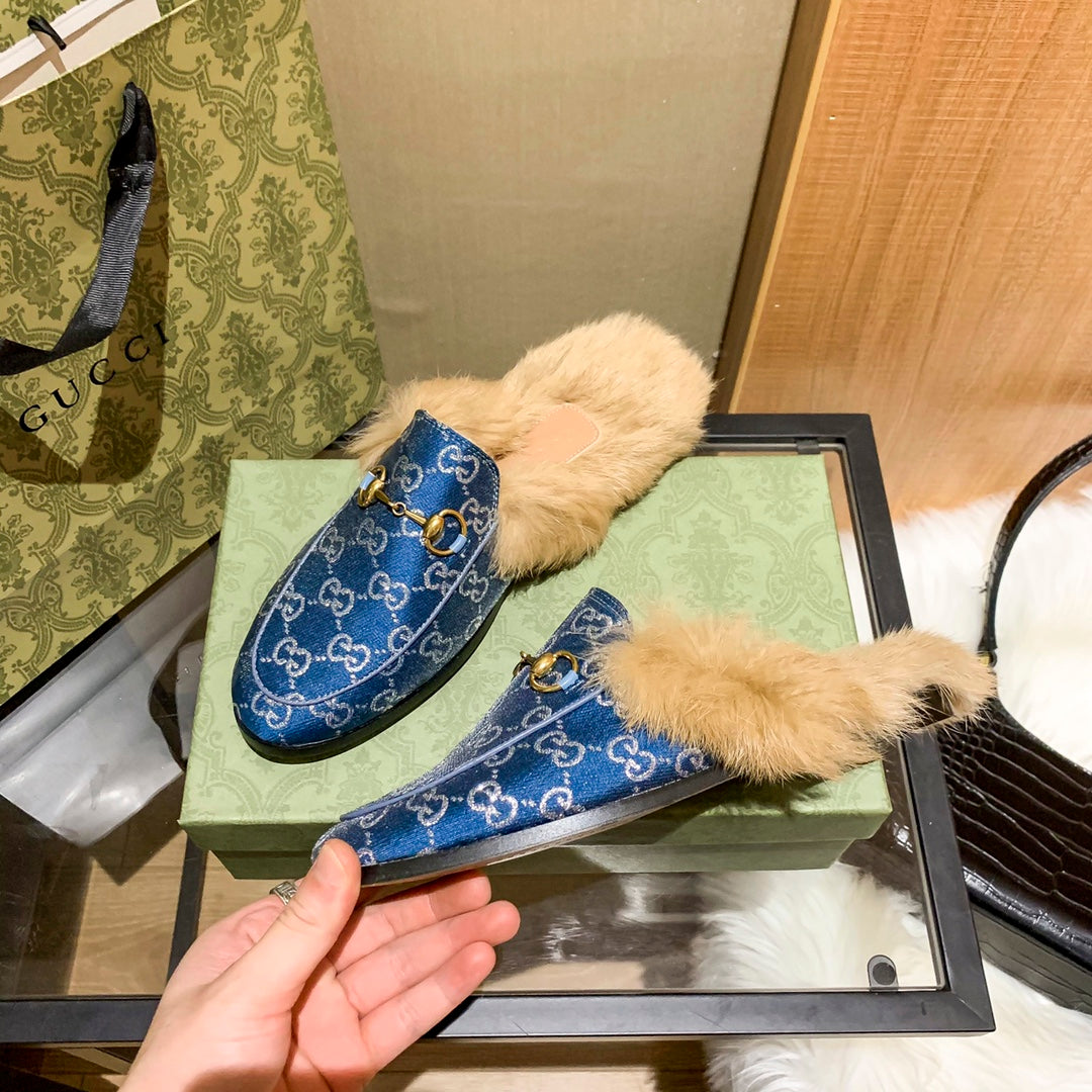 1YB50Z  1：1High quality rabbit fur slippers