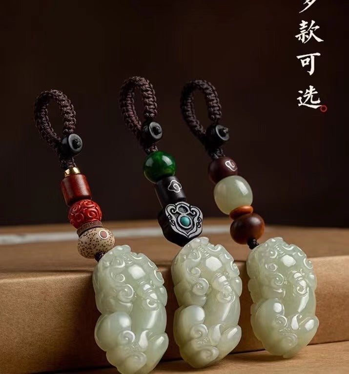 PD0047 Fashion High Quality Jade Keychain Chinese Style Accessories