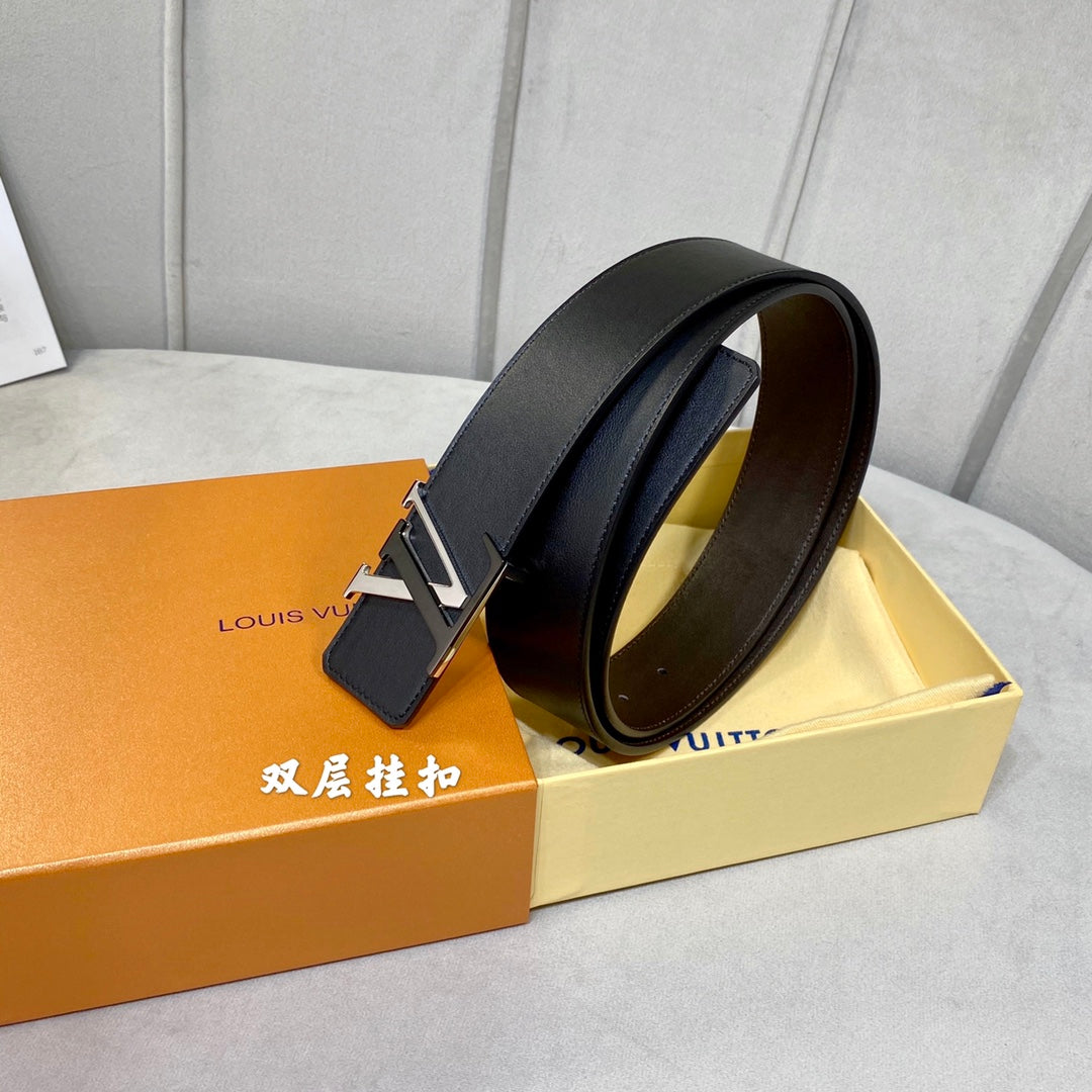 1YE65P  1: 1 High -quality cowhide double -sided belt