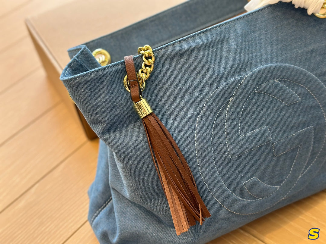 6XB83B ( fashion Denim material bag)