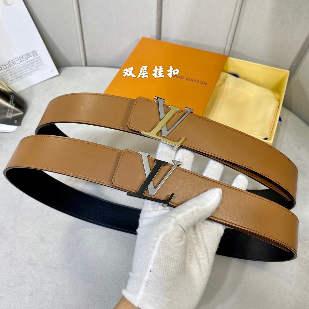 1YE65P  1: 1 High -quality cowhide double -sided belt