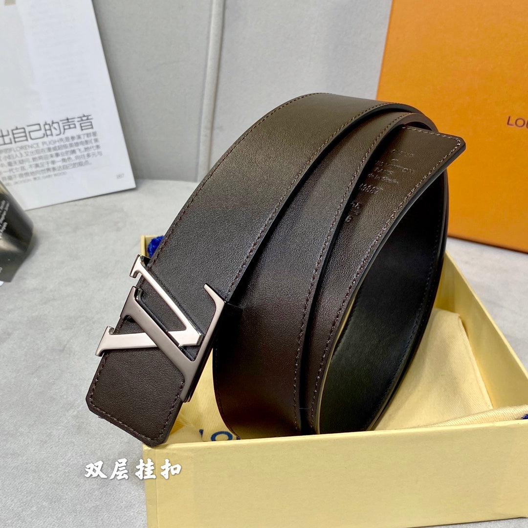 1YE65P  1: 1 High -quality cowhide double -sided belt