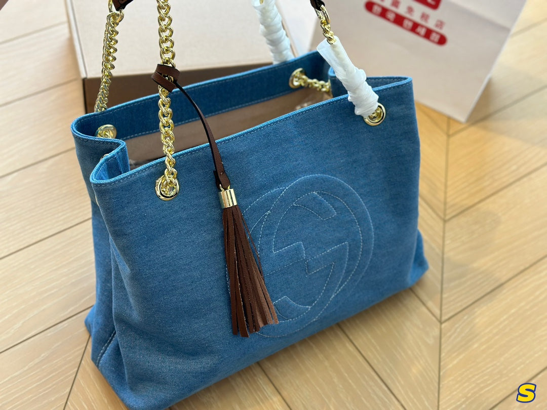 6XB83B ( fashion Denim material bag)