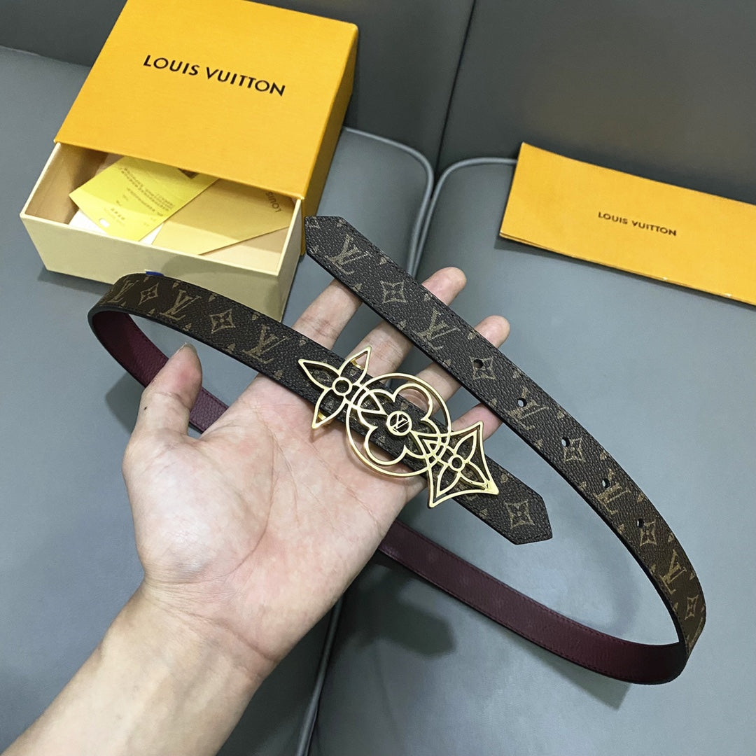 1YE66P 1: 1 High -quality cowhide double -sided belt