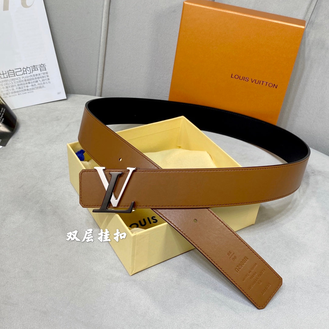 1YE65P  1: 1 High -quality cowhide double -sided belt