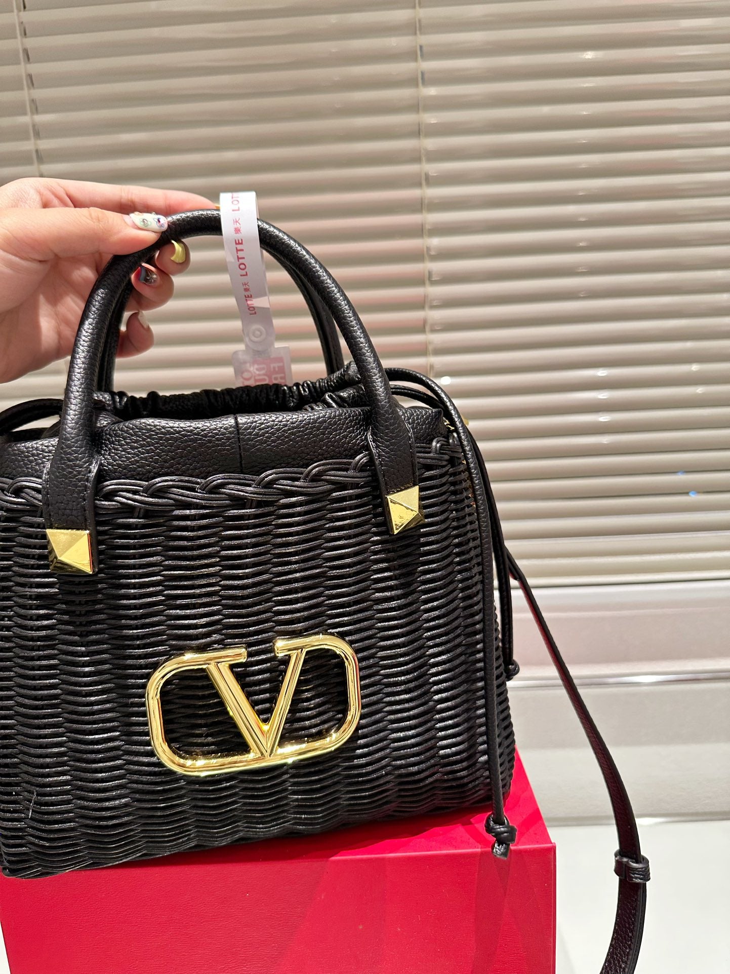 6XVL59B (fashion woven+ leather bag)